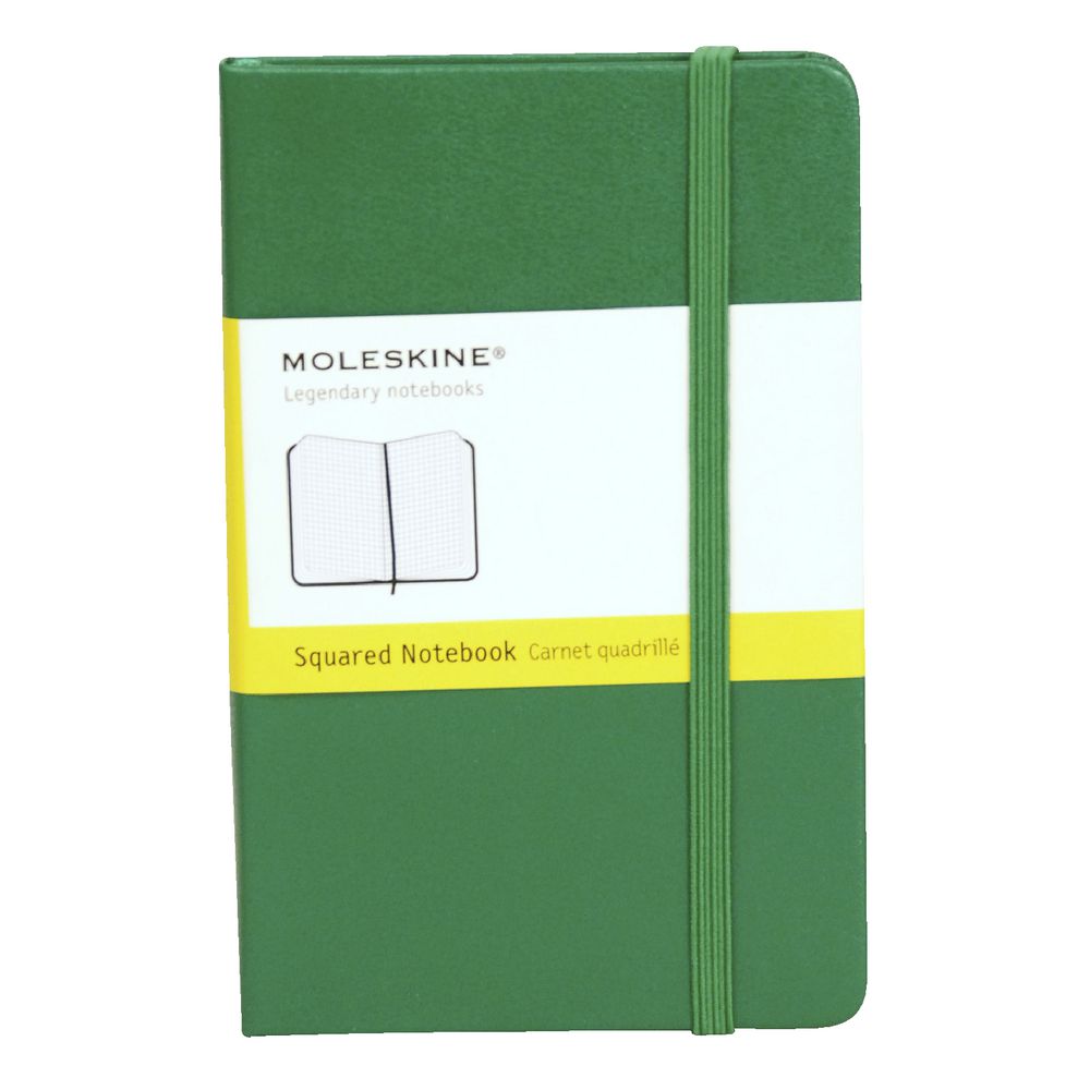 Moleskine Hard Cover Squared Notebook Green