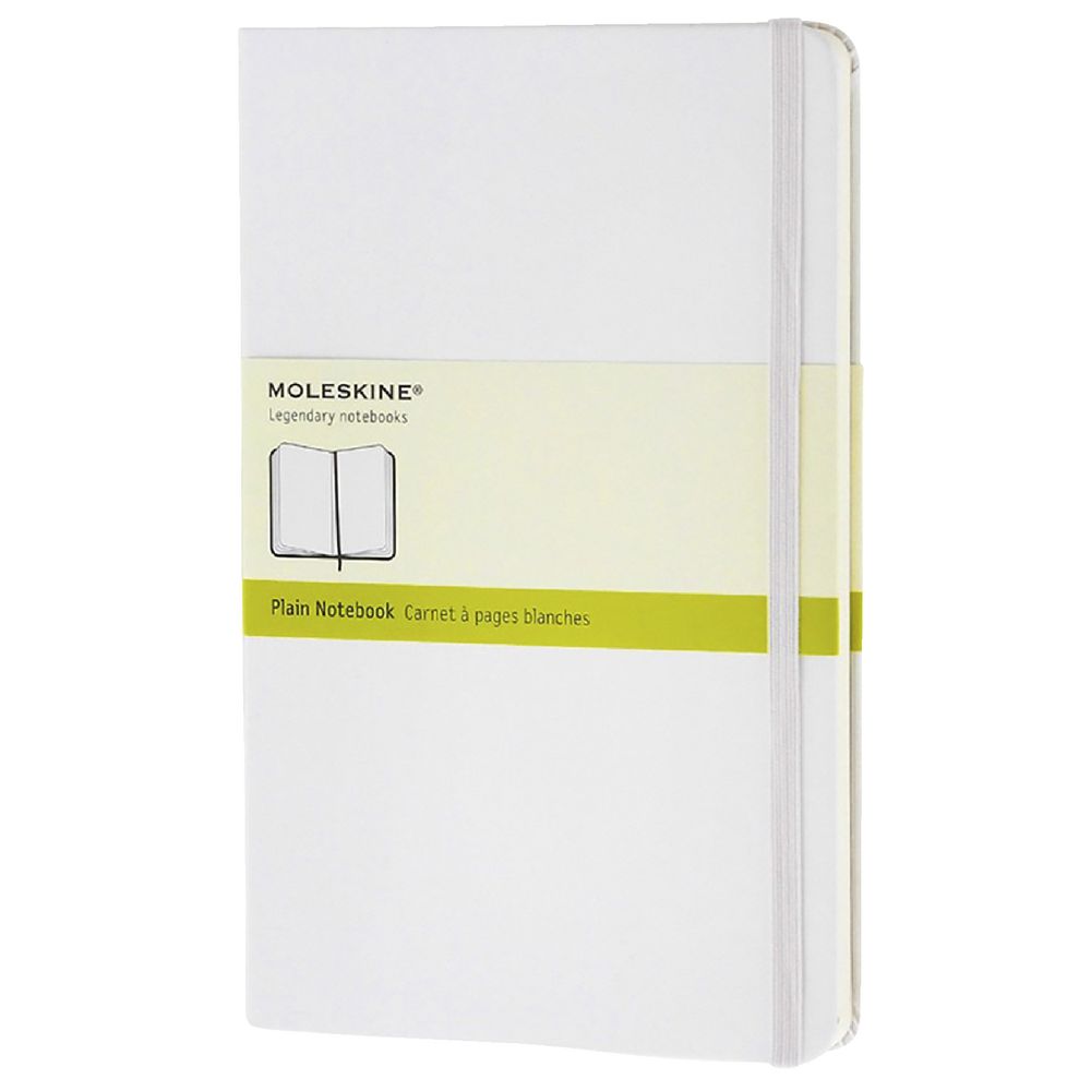 Moleskine Classic Hard Cover Plain Notebook Large White