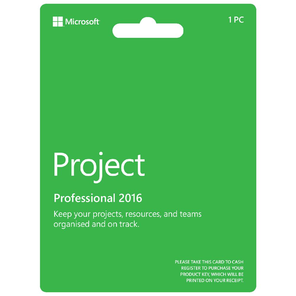Microsoft Office Project Professional 2016 Card