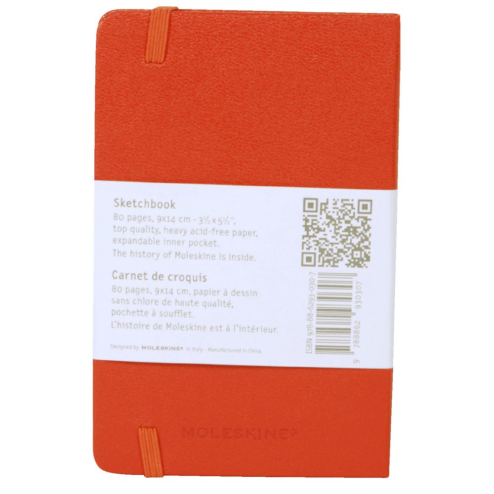 Moleskine Classic Hard Cover Plain Pocket Sketchbook Red
