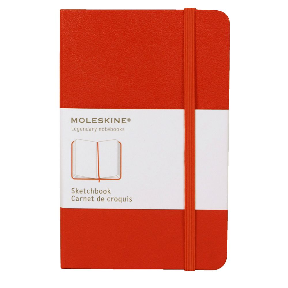 Moleskine Classic Hard Cover Plain Pocket Sketchbook Red