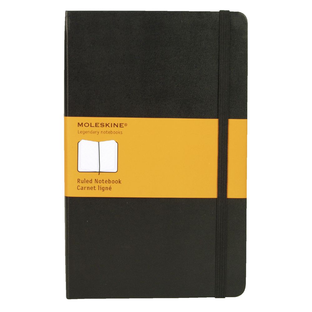 Moleskine Classic Hard Cover Ruled Large Notebook Black