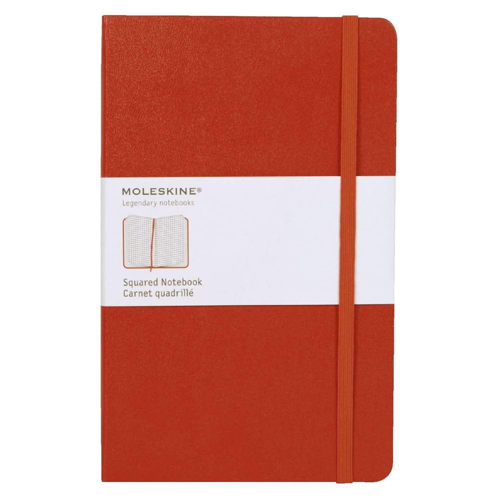 Moleskine Classic Hard Cover Squared Large Notebook Red