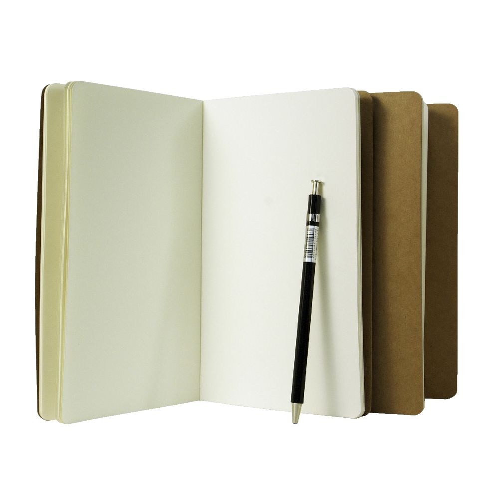 Moleskine Cahier Plain Notebooks Large Kraft 3 Pack Officeworks