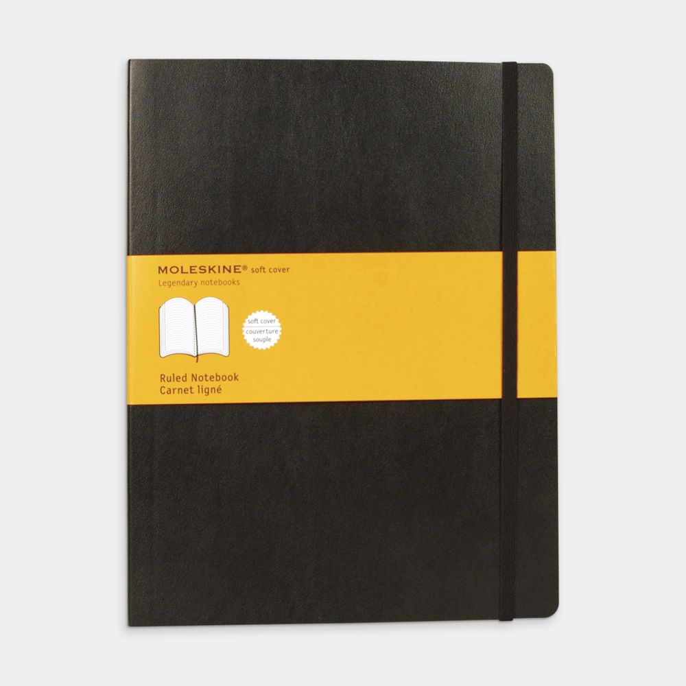 Moleskine Classic Soft Cover Ruled XLarge Notebook Black Officeworks