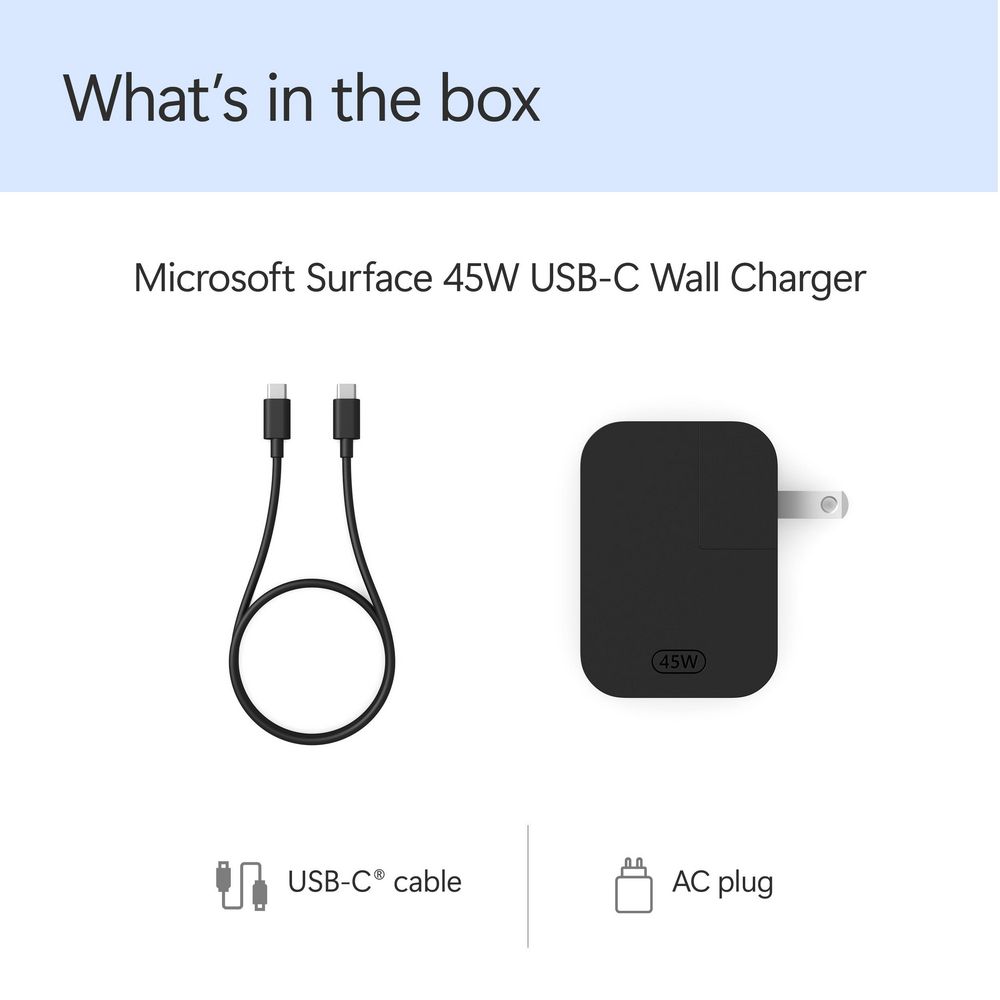 Microsoft Surface 45W USB-C充電器 Surface 45W USB-C 法人向け充電器 を購入する - 互換性と価格を