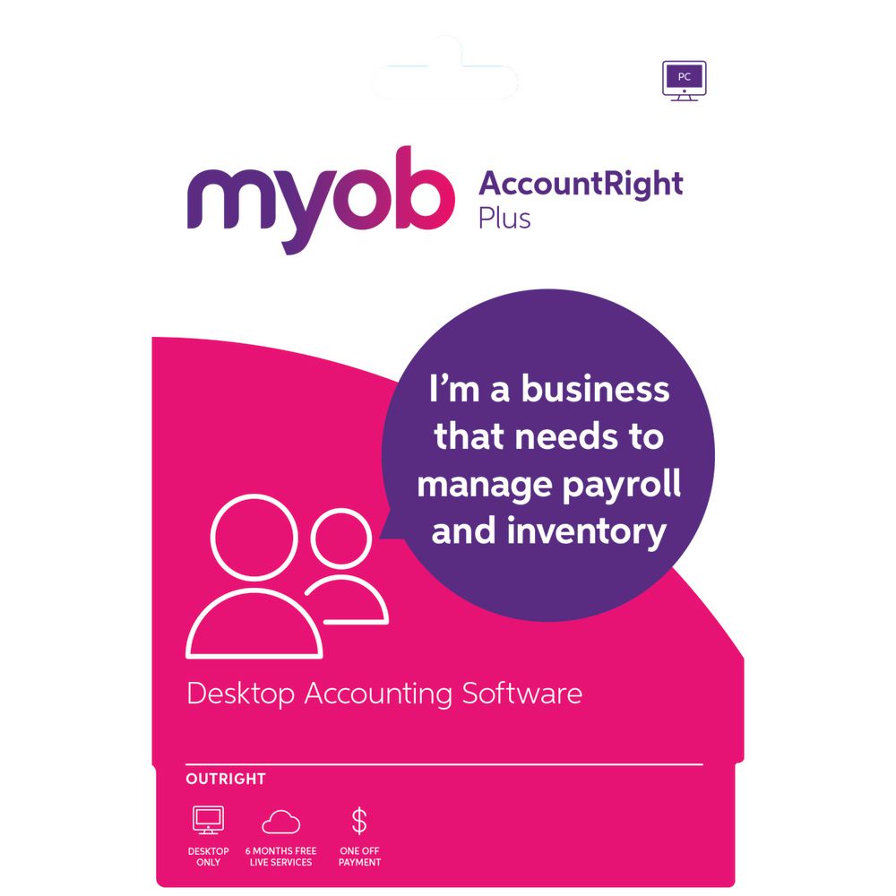 MYOB AccountRight Plus 1 PC Card