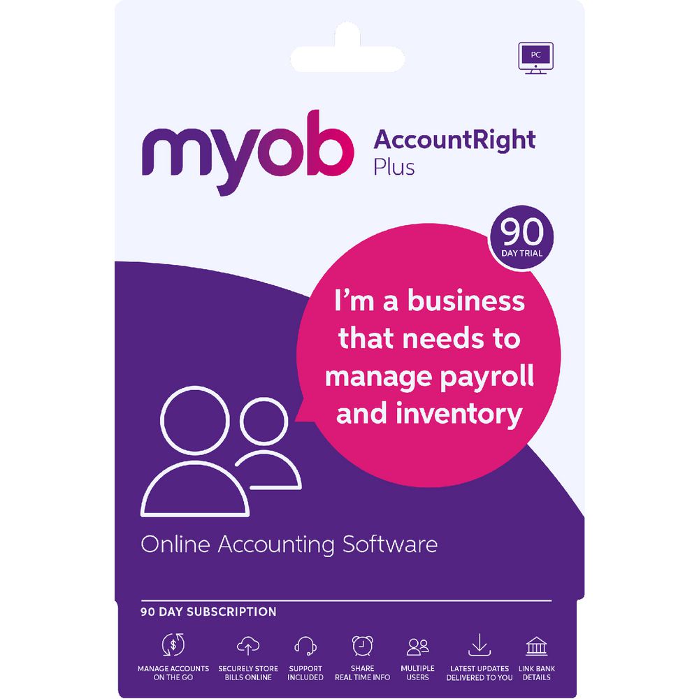 MYOB AccountRight Plus 90 Day Trial