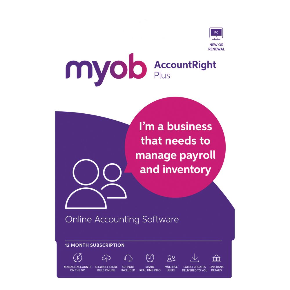 MYOB AccountRight Plus 1 PC 12 Months Download