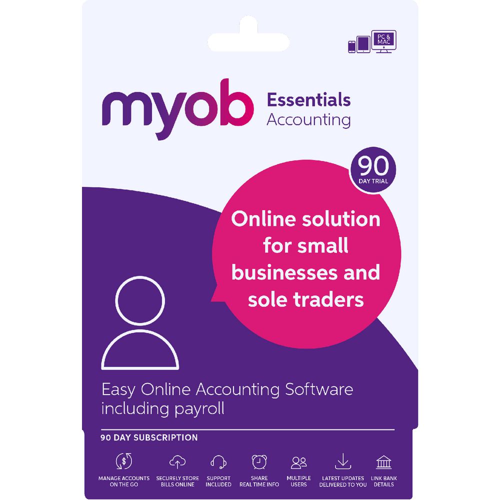 MYOB Essentials Accounting with Payroll 90 Day Trial