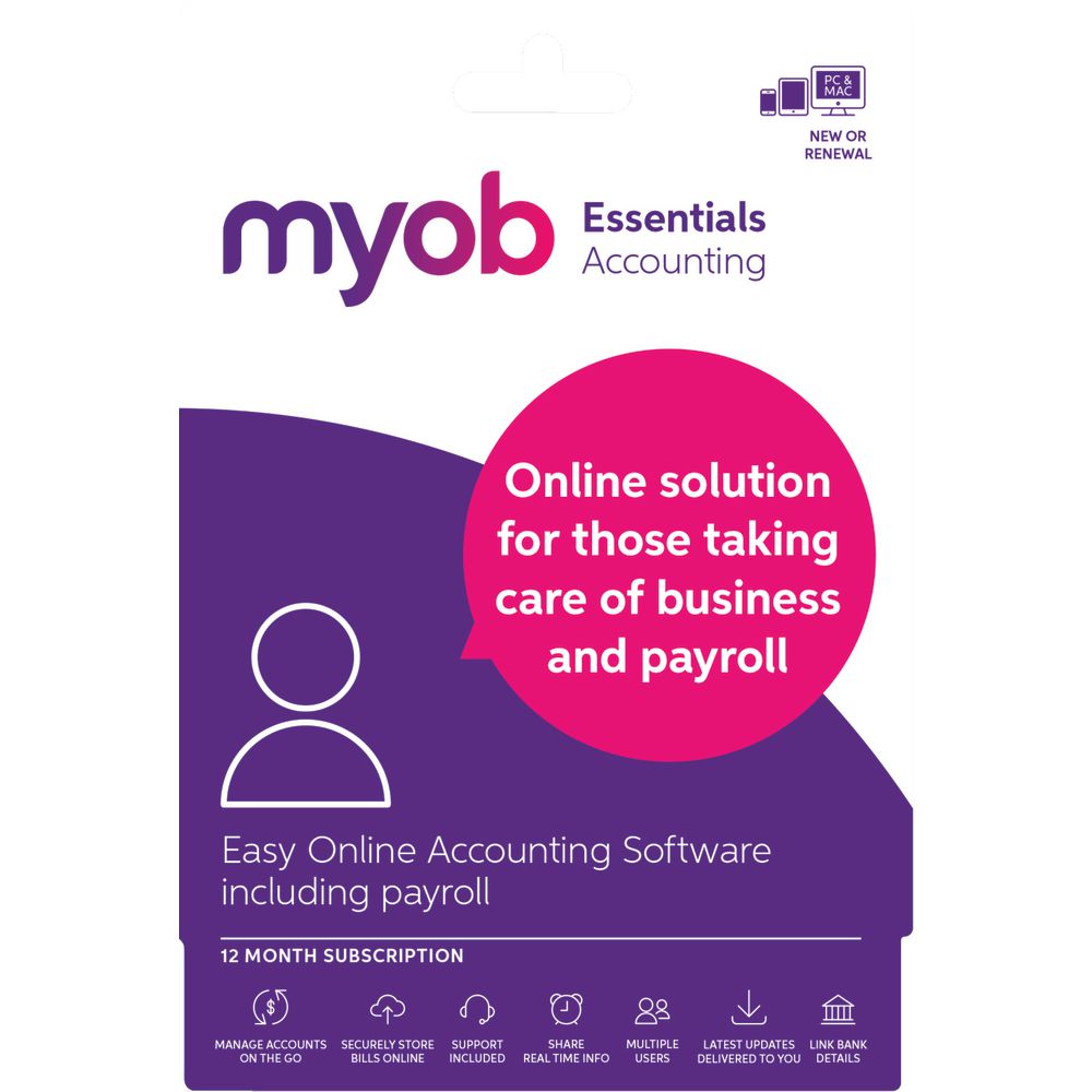 MYOB Essentials with Payroll 12 Months Download