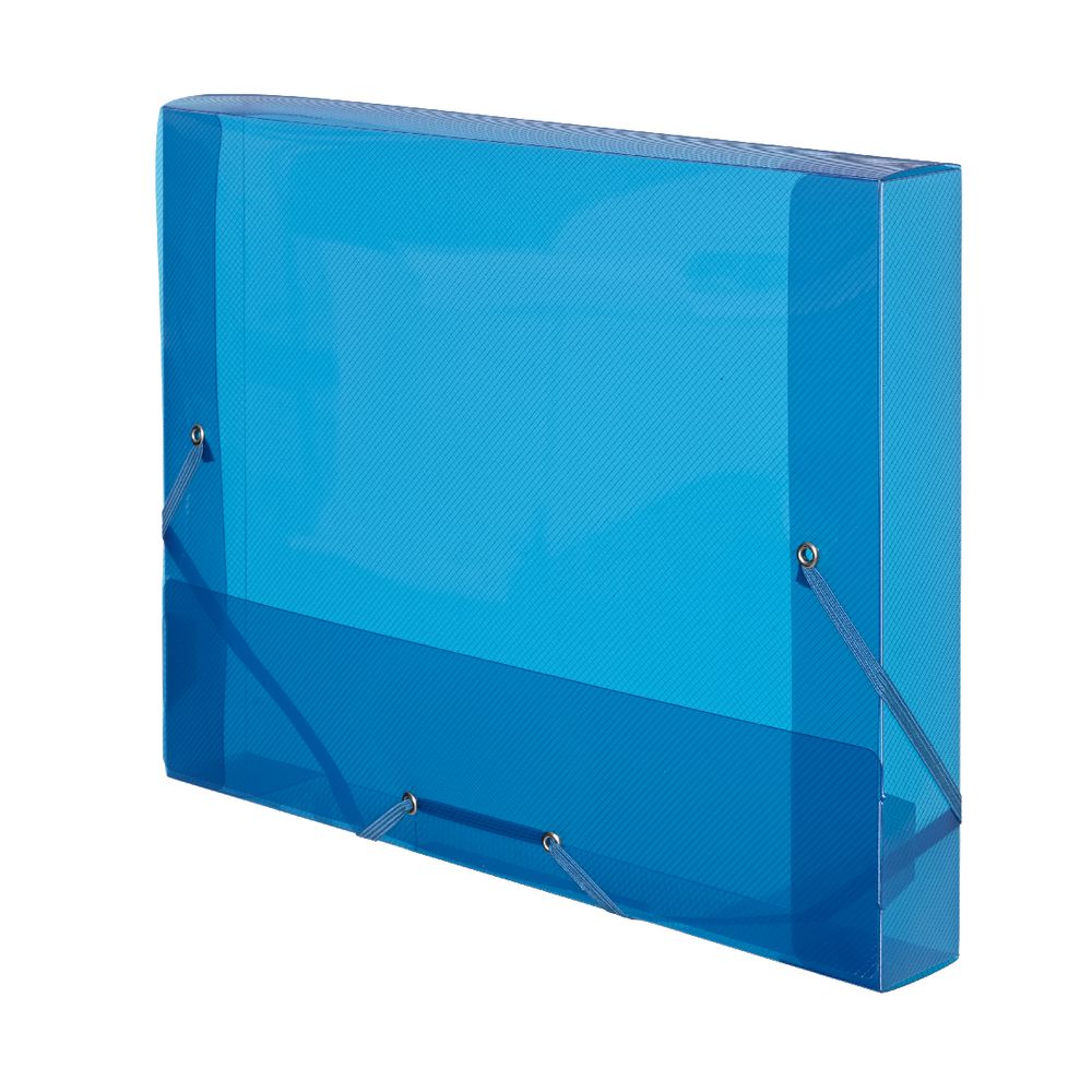 Document Box A4 PP Elastic Closure Blue