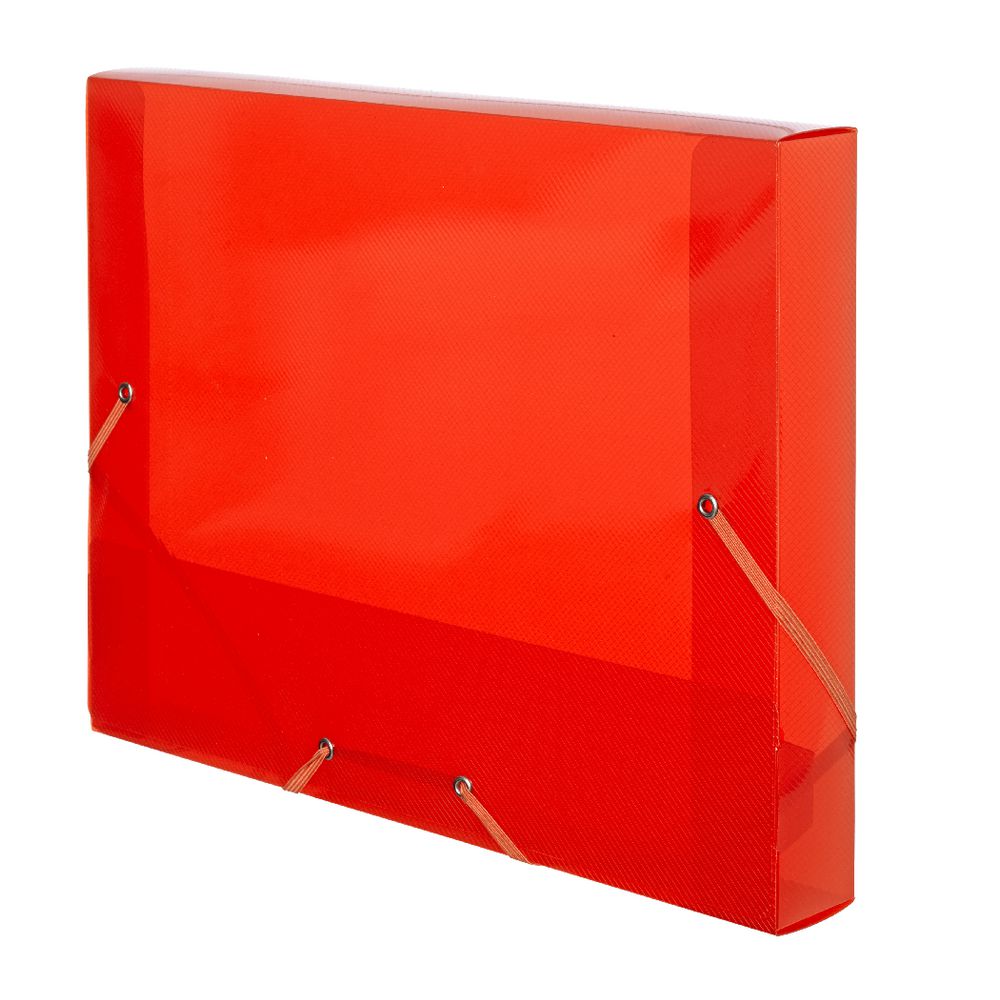 Document Box A4 PP Elastic Closure Orange