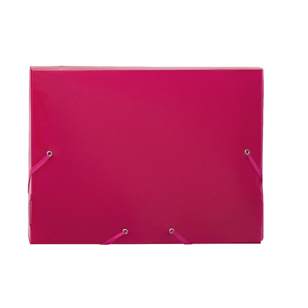 Document Box A4 PP Elastic Closure Pink