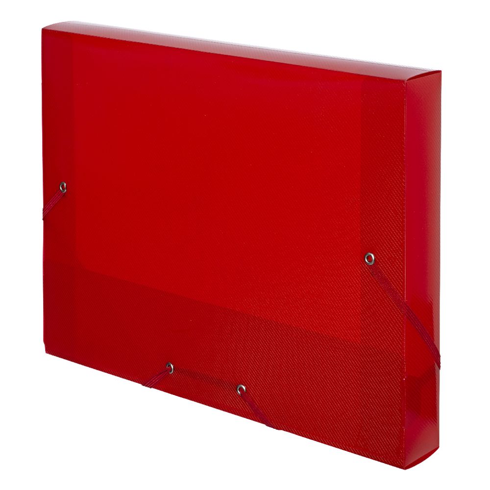 Document Box A4 PP Elastic Closure Red