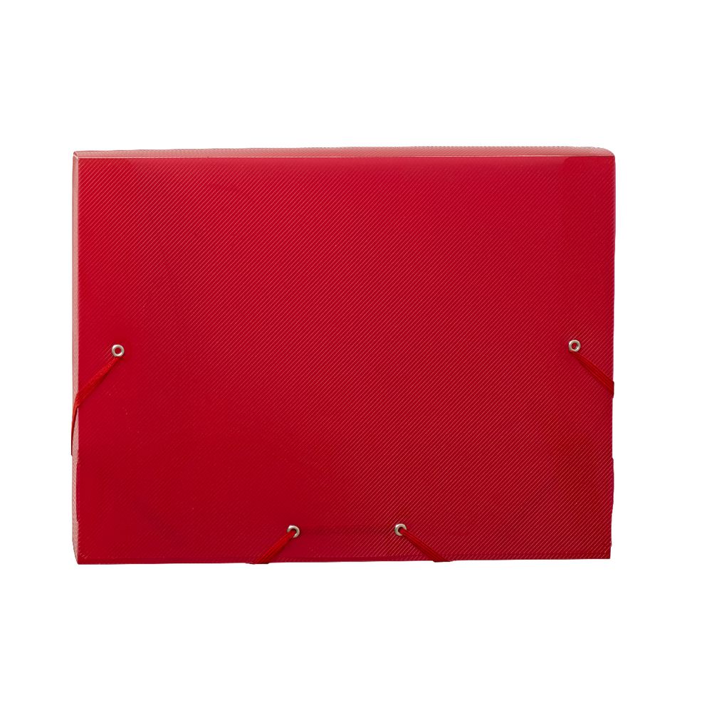 Document Box A4 PP Elastic Closure Red