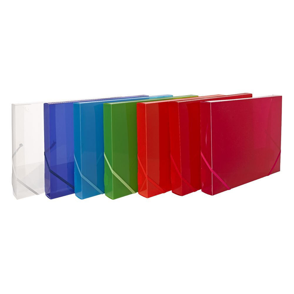 Document Box A4 PP Elastic Closure Pink