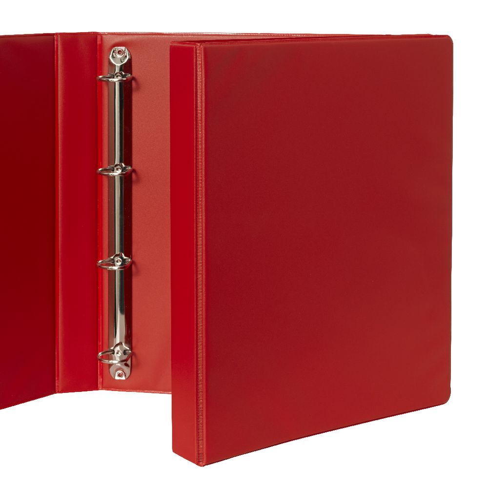 J.Burrows Binder A4 4 D-Ring 25mm Red