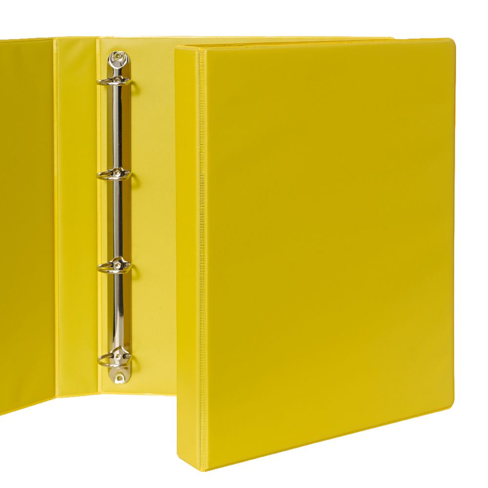 J.Burrows Binder A4 4 D-Ring 25mm Yellow