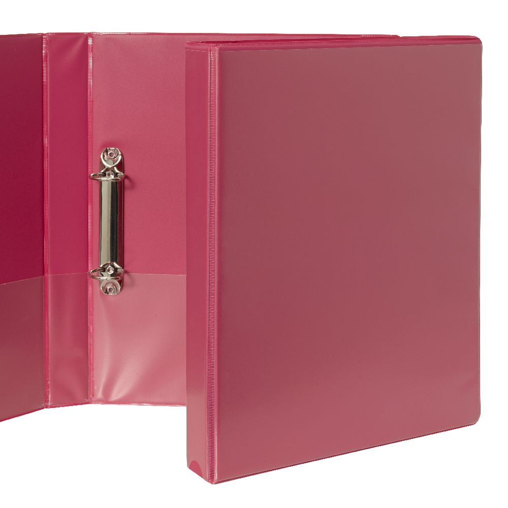 J.Burrows Insert Binder A4 2 D-Ring 25mm Pink