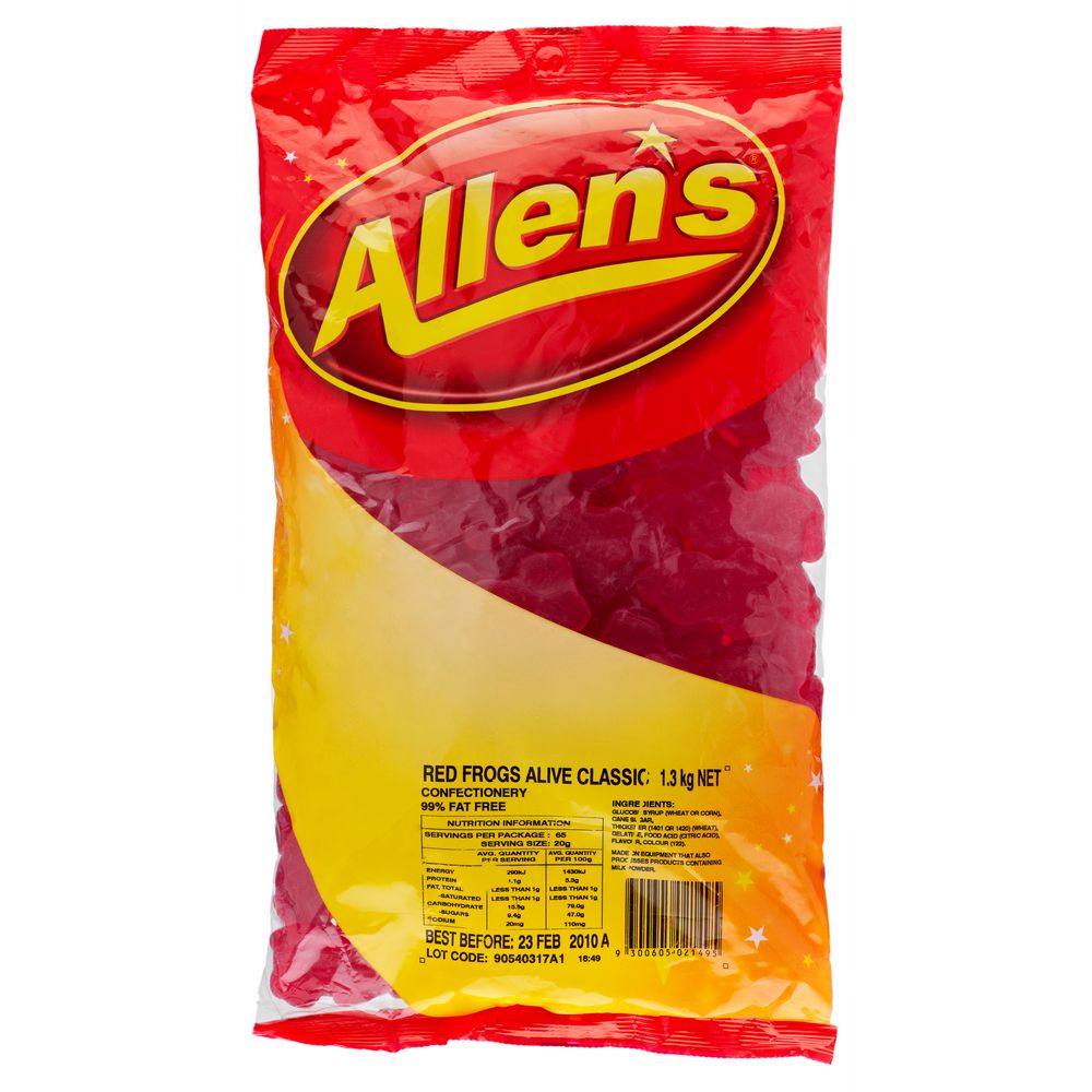 Allen's Red Frogs 1.3kg Bag