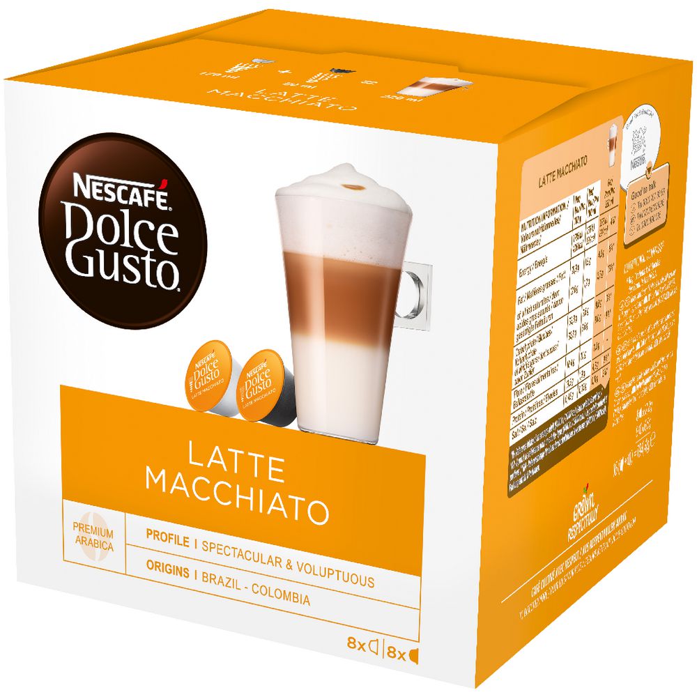 Nescafe Dolce Gusto Latte Macchiato Coffee Capsules 16 Pack | Officeworks