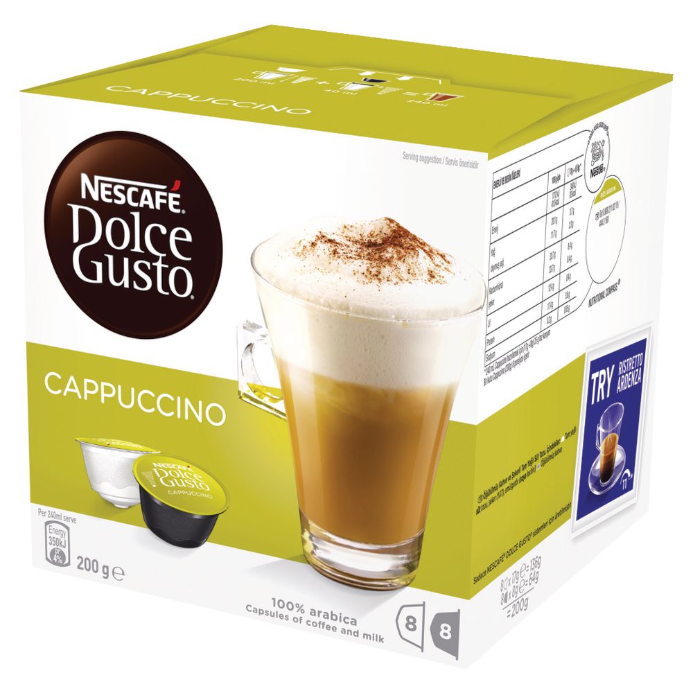 Nescafe Dolce Gusto Cappuccino Coffee Capsules 16 Pack