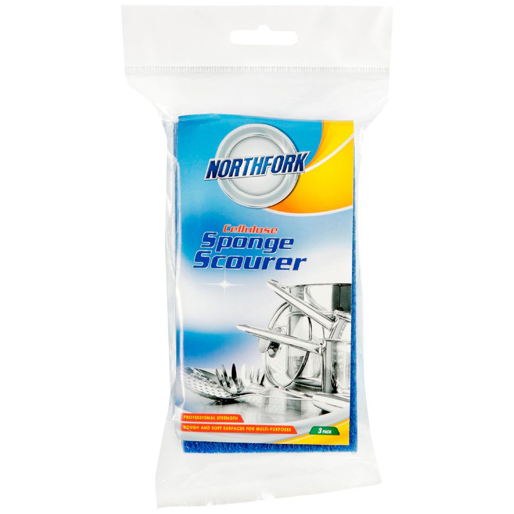 Northfork Cellulose Sponge Blue 3 Pack