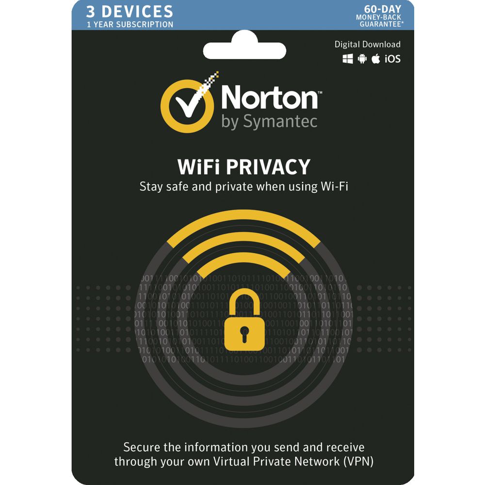 Norton WiFi Privacy 3 Devices 12 Months Card