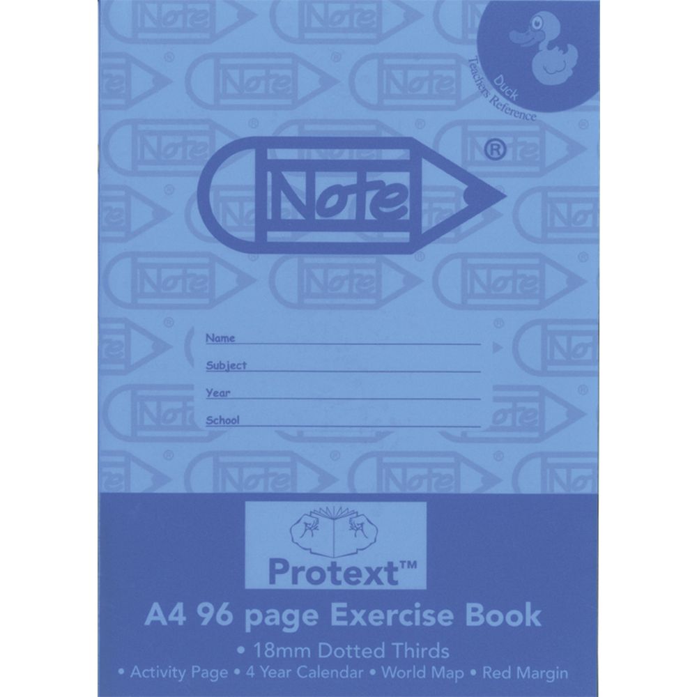 Protext A4 Exercise Book 18mm Dotted Thirds 96 Page Blue