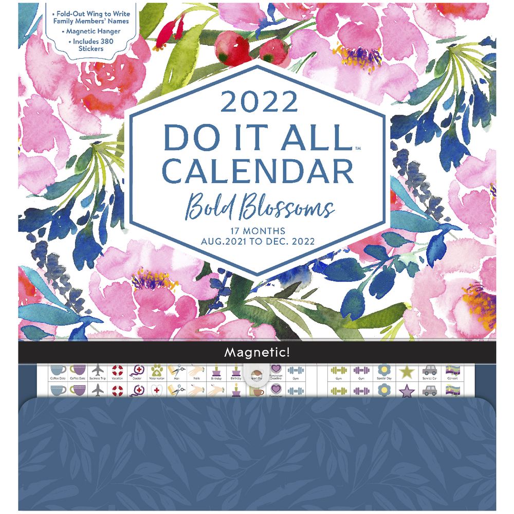 Orange Circle 2022 Do It All Calendar Bold Blossom | Officeworks