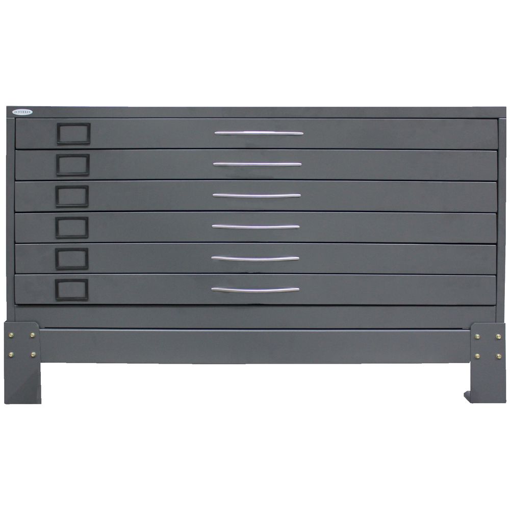 Steelco Plan 6 Drawer Cabinet Graphite Ripple