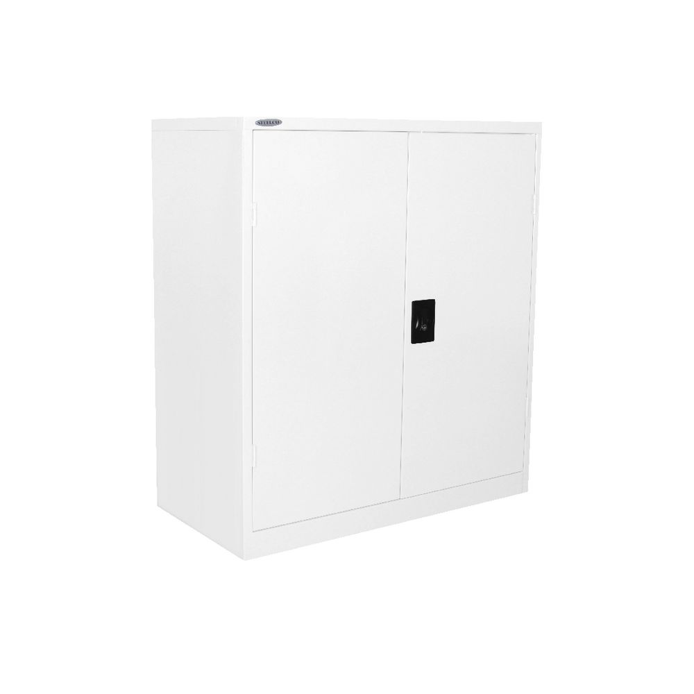 Steelco Stationery Cabinet 1015 x 914mm White Satin