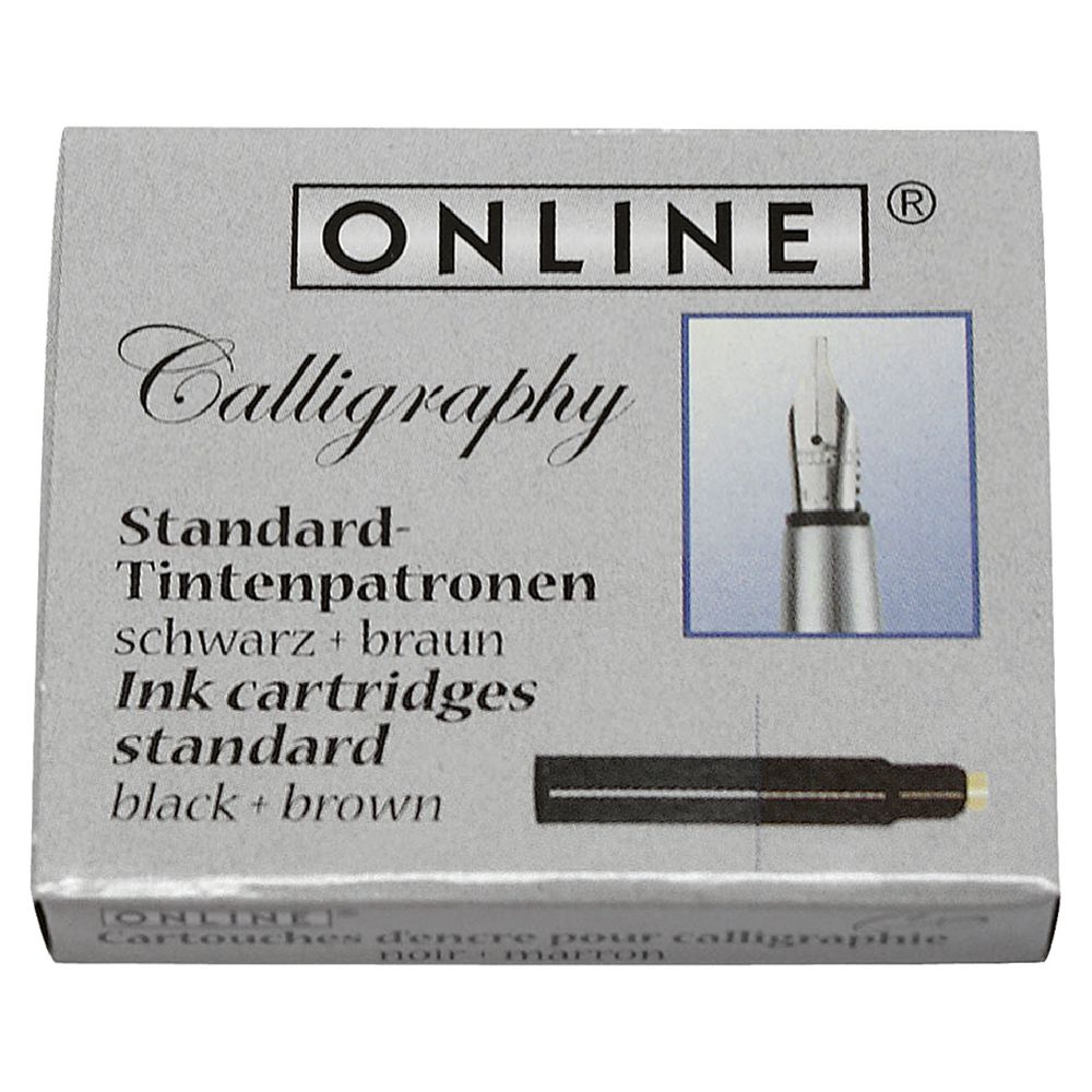 Online Calligraphy Ink Refills Brown Black 2 Pack