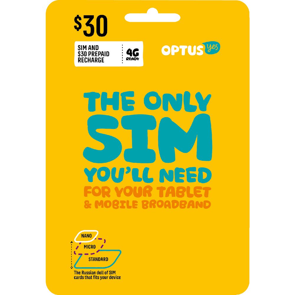 Optus $30 Mobile Broadband Triple SIM Starter Kit