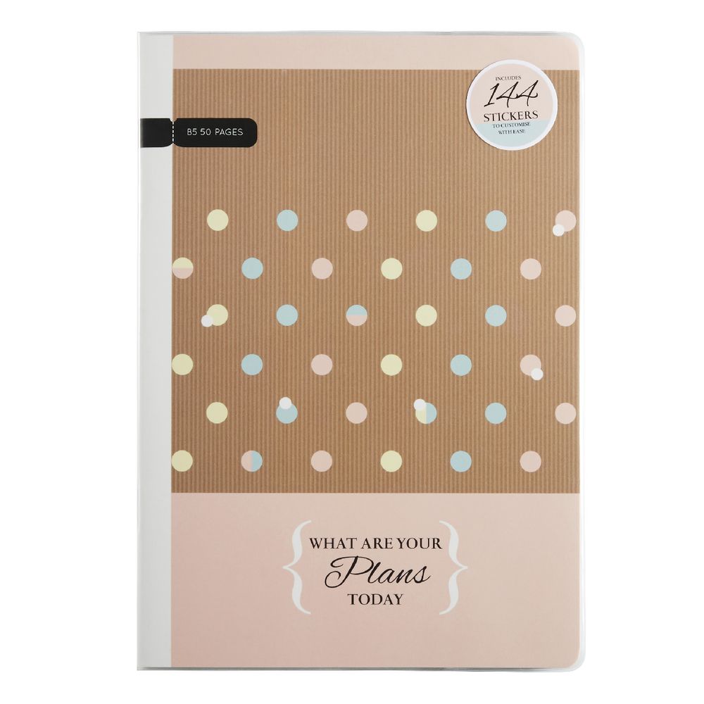 B5 Undated Personal Monthly Planner 50 Page Natural