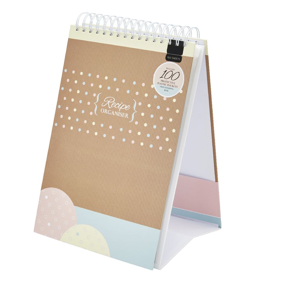 Stand Up Recipe Organiser A4 with Subject Dividers 100 Sleeve
