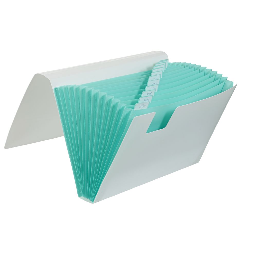 Otto Expanding File 13 Pocket Aqua