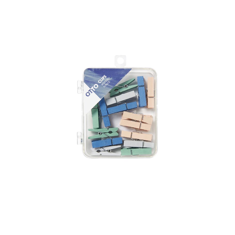 Otto Mini Wooden Clips 15 Pack