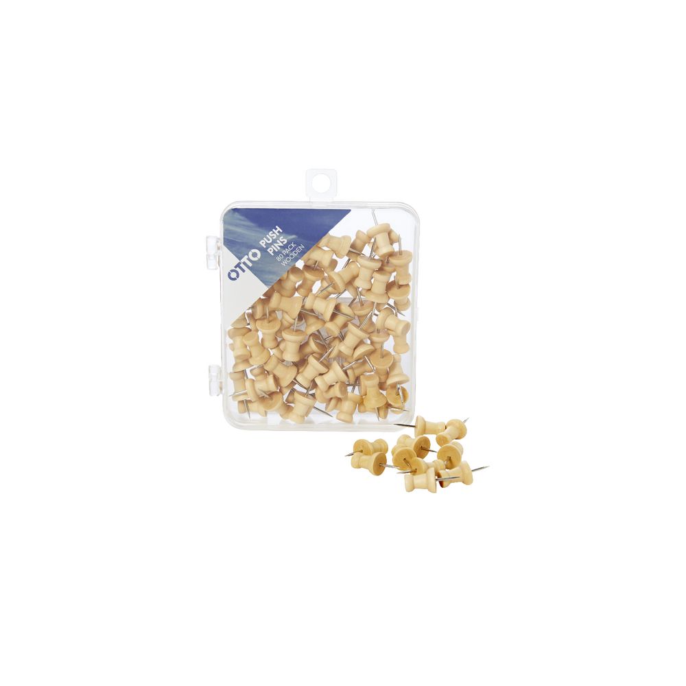 Otto Wooden Push Pins 80 Pack