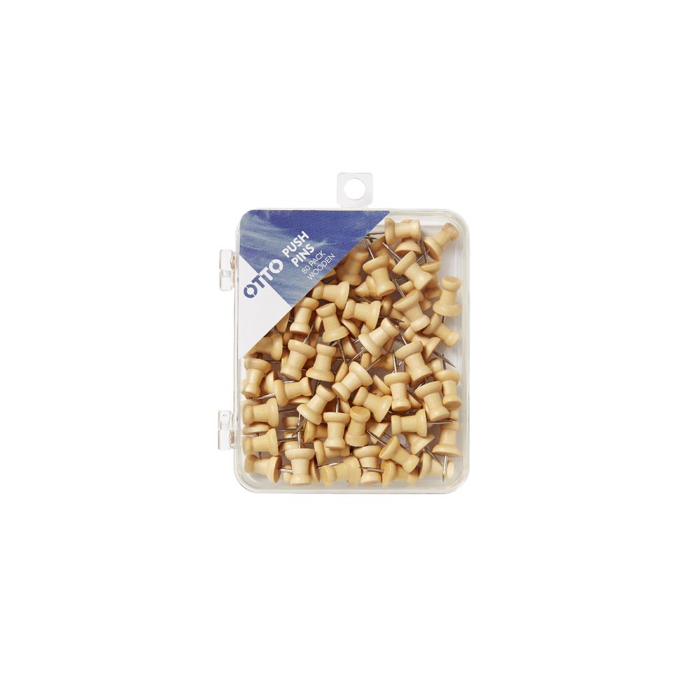 Otto Wooden Push Pins 80 Pack