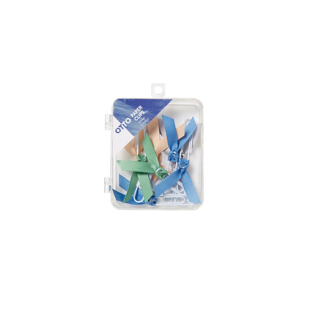 Otto 50mm Paper Clips Bow Ribbons 10 Pack