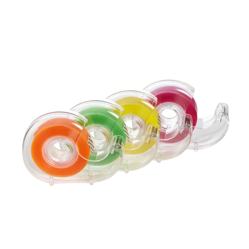Otto Invisible Adhesive Tape with Dispenser 18mm x 33m Orange Officeworks