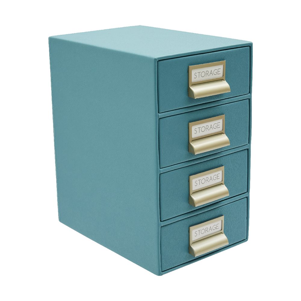 Otto Criss Cross 4 High Storage Drawers Aqua