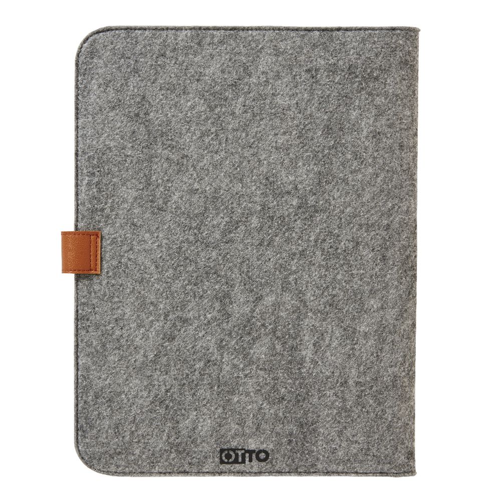 Otto A4 Felt Compendium with Button Closure Grey