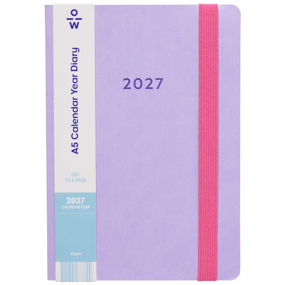Officeworks A5 Soft Cover Diary Day To Page 2027 | Officeworks