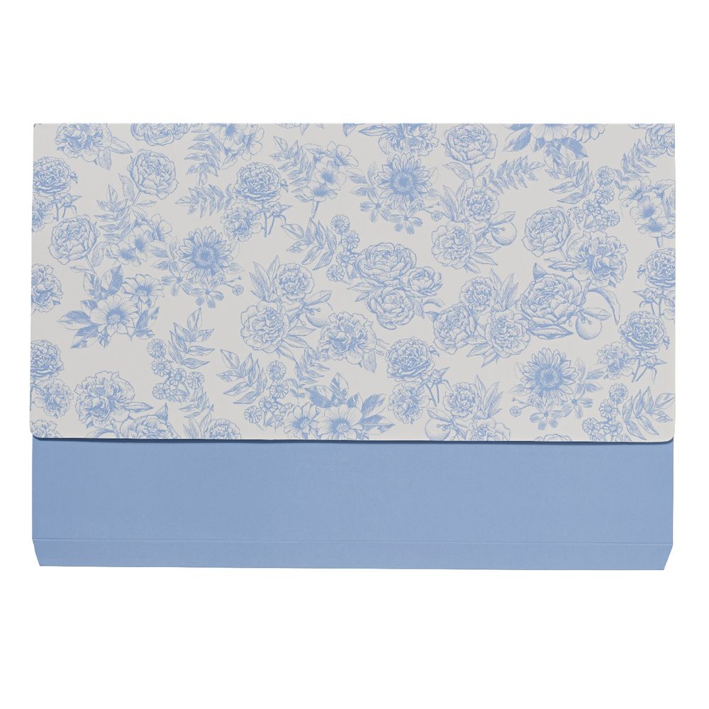 Otto A4 Manila Document Wallet Blue Floral