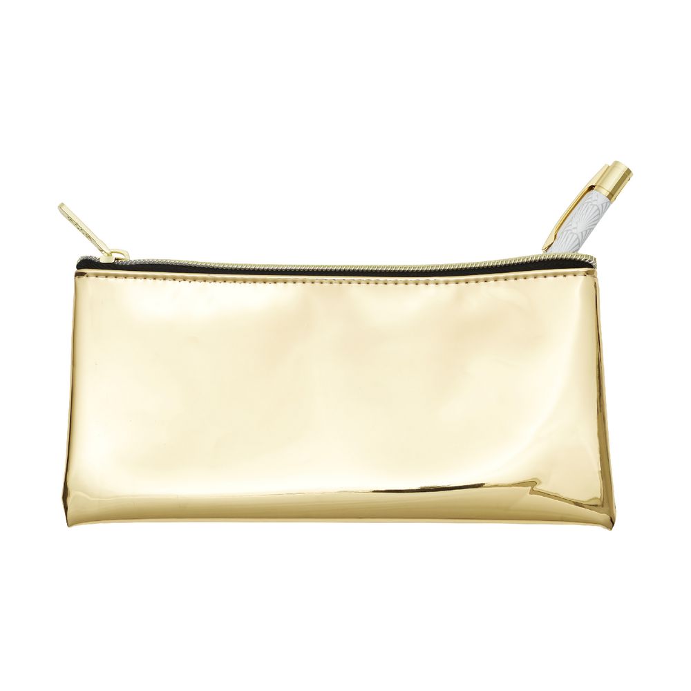 Otto Flat Pencil Case Gold