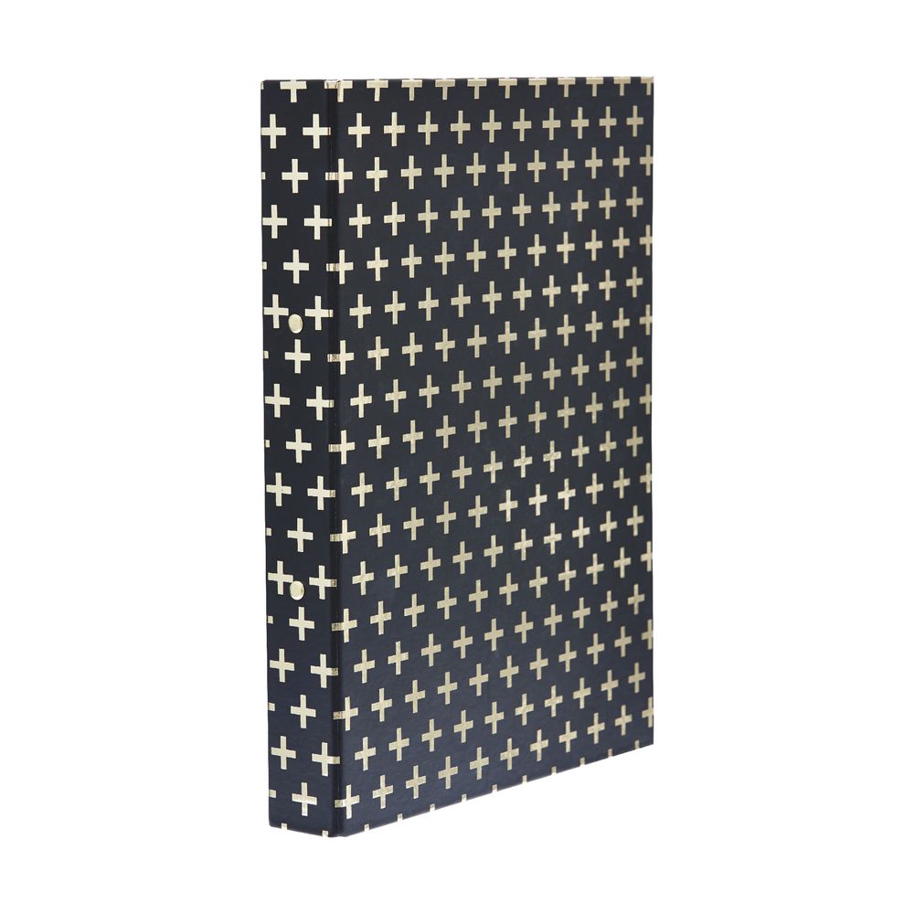 Otto Gold Cross Ring Binder Gold and Black
