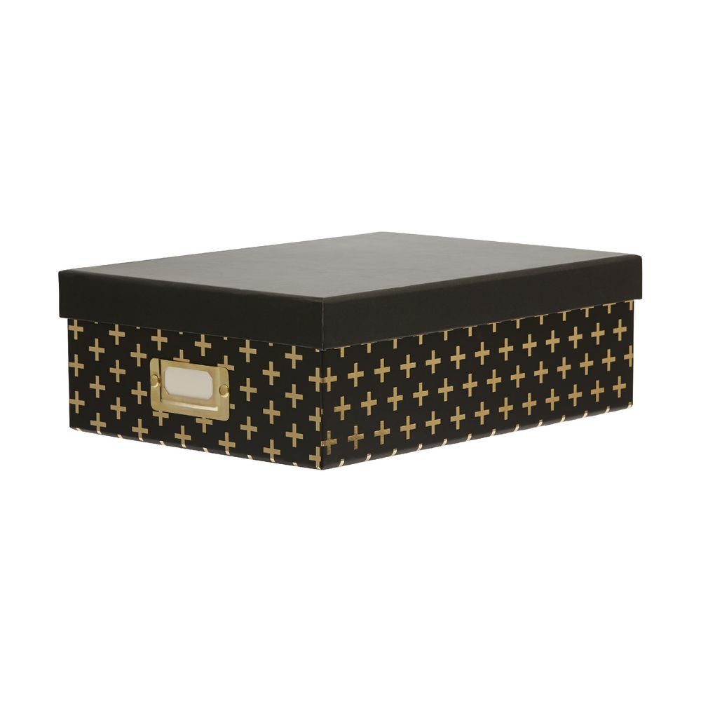 Otto Gold Cross A4 Storage Box Gold
